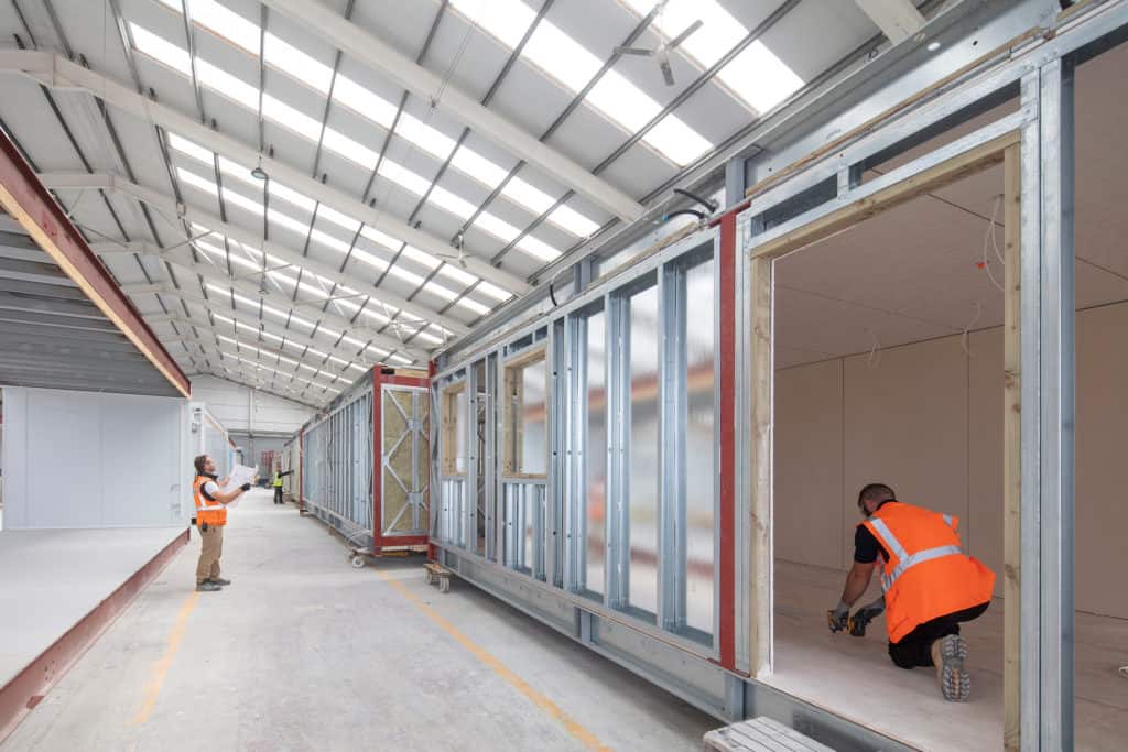 Premier Modular producing offsite building solutions in their factory